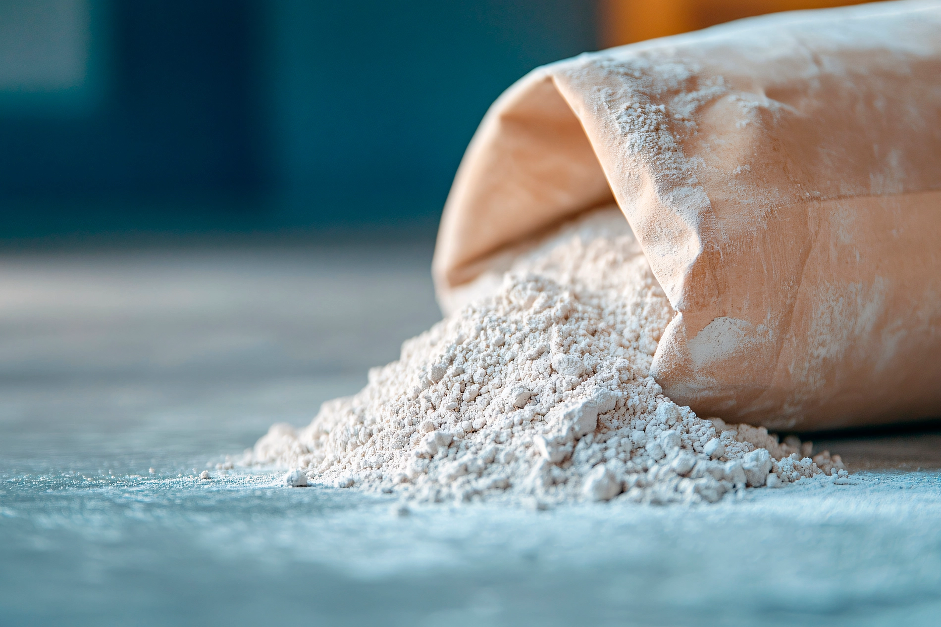 Spilled powder on the floor near an ACD vacuum cleaner for combustible dust