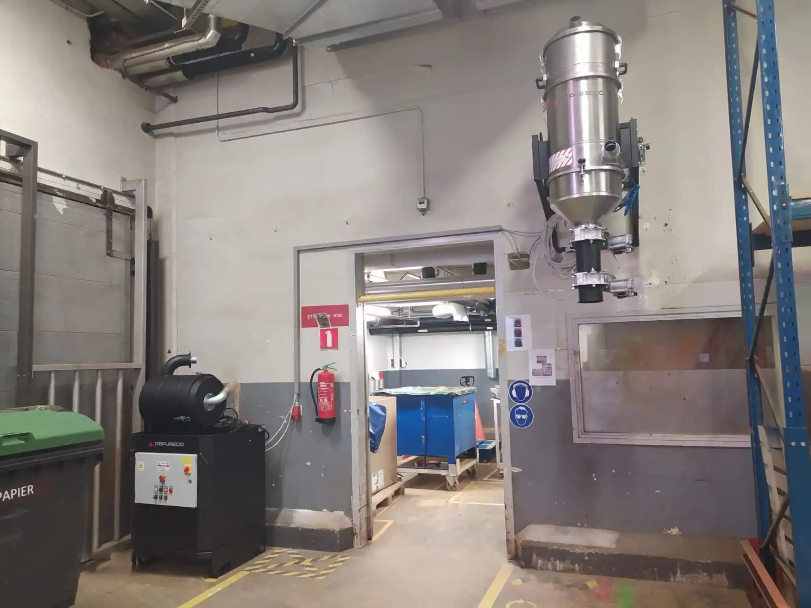 Example installation of a centralised vacuum system