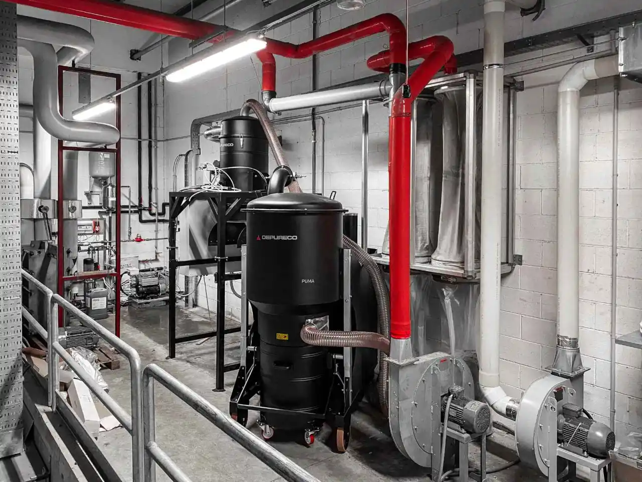 Example installation of a centralised vacuum system