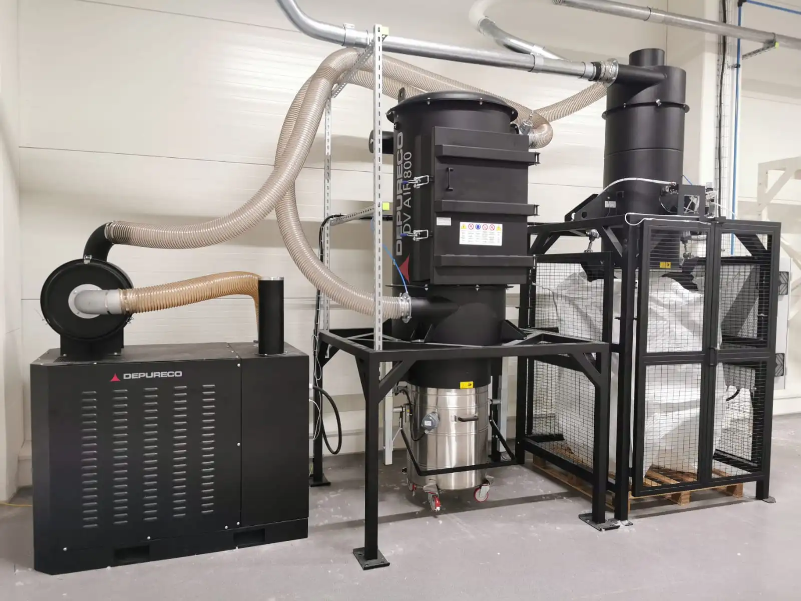 Example installation of a centralised vacuum system