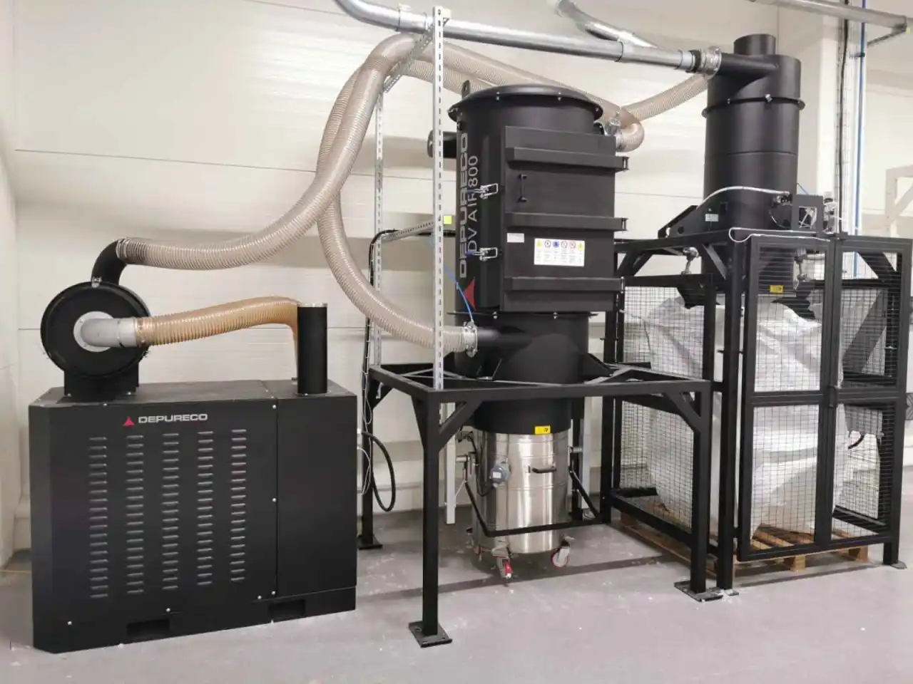 Depureco DV AIR 800 filter unit with blower and big-bag