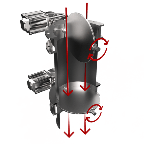 Dobbelt butterfly-damper, ATEX-variant, diameter 250 mm (P12397)