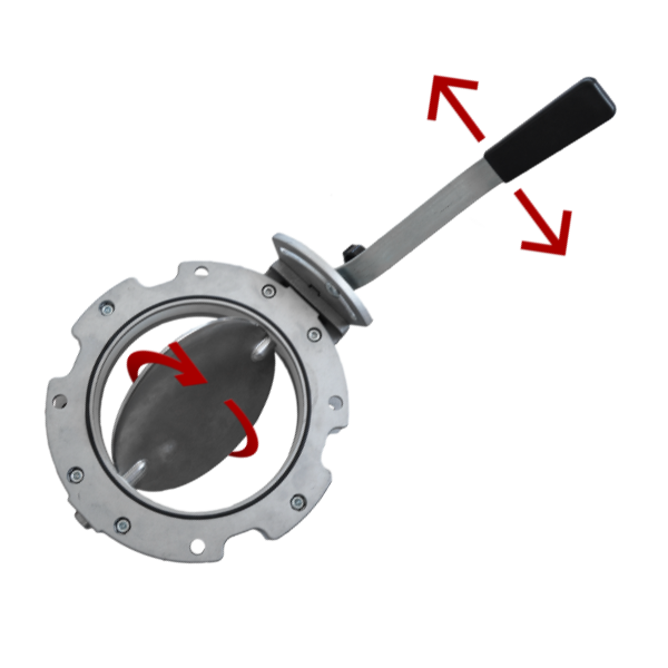 Manuel butterfly-ventil, diameter 150 mm (P12392)