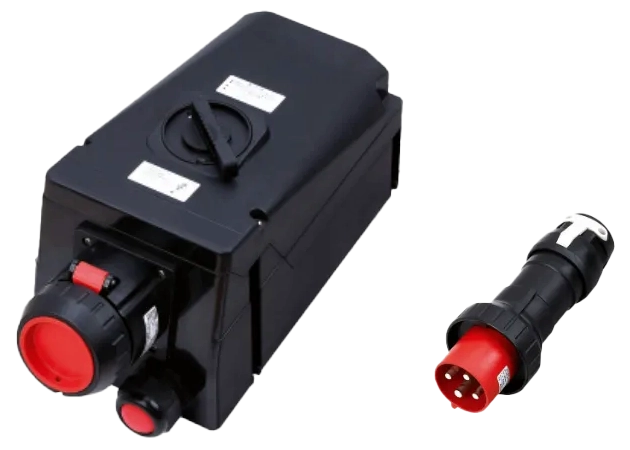 HARDO HSP1P 63A eksplosionsbeskyttet stik og netstik, sort, ATEX Zone 1 og 2