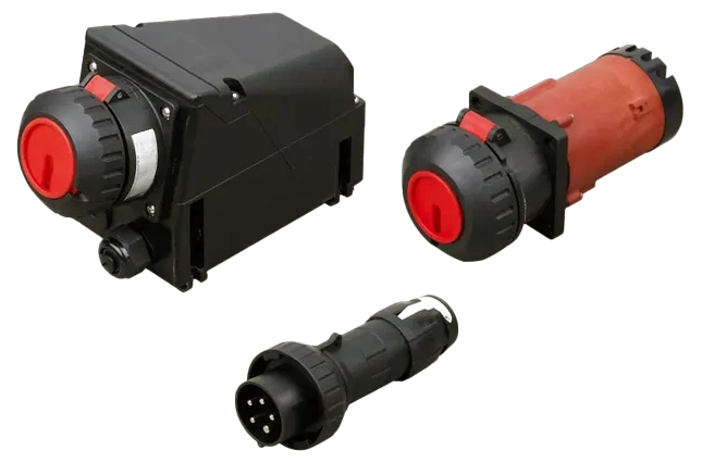 HARDO HSP1P 32A eksplosionsbeskyttet stik og netstik, roed, ATEX Zone 1 og 2