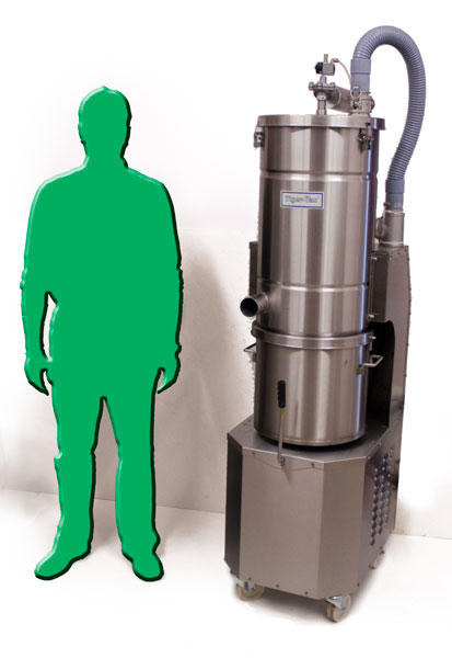 Tiger-Vac CD-2600 size comparison with man