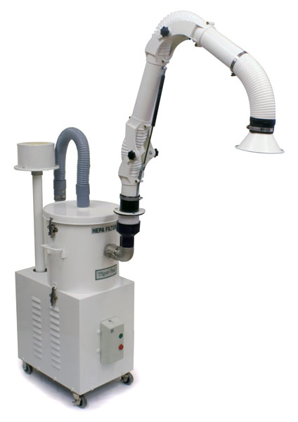 Tiger-Vac CD-1500 CR (PFB) White Line with white point-extraction arm