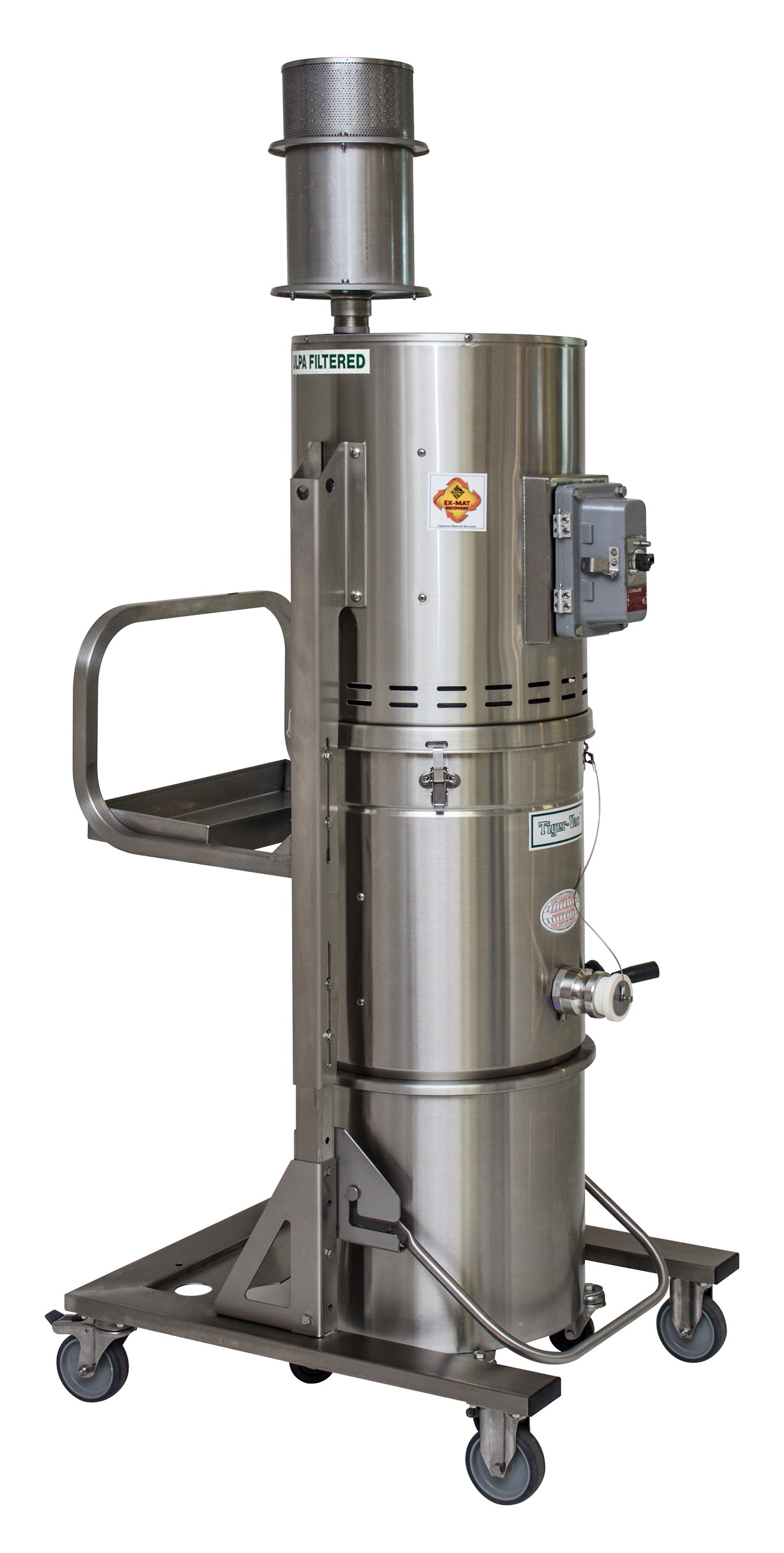 Tiger-Vac CD/EUR-36L EX ULPA with stainless-steel trolley