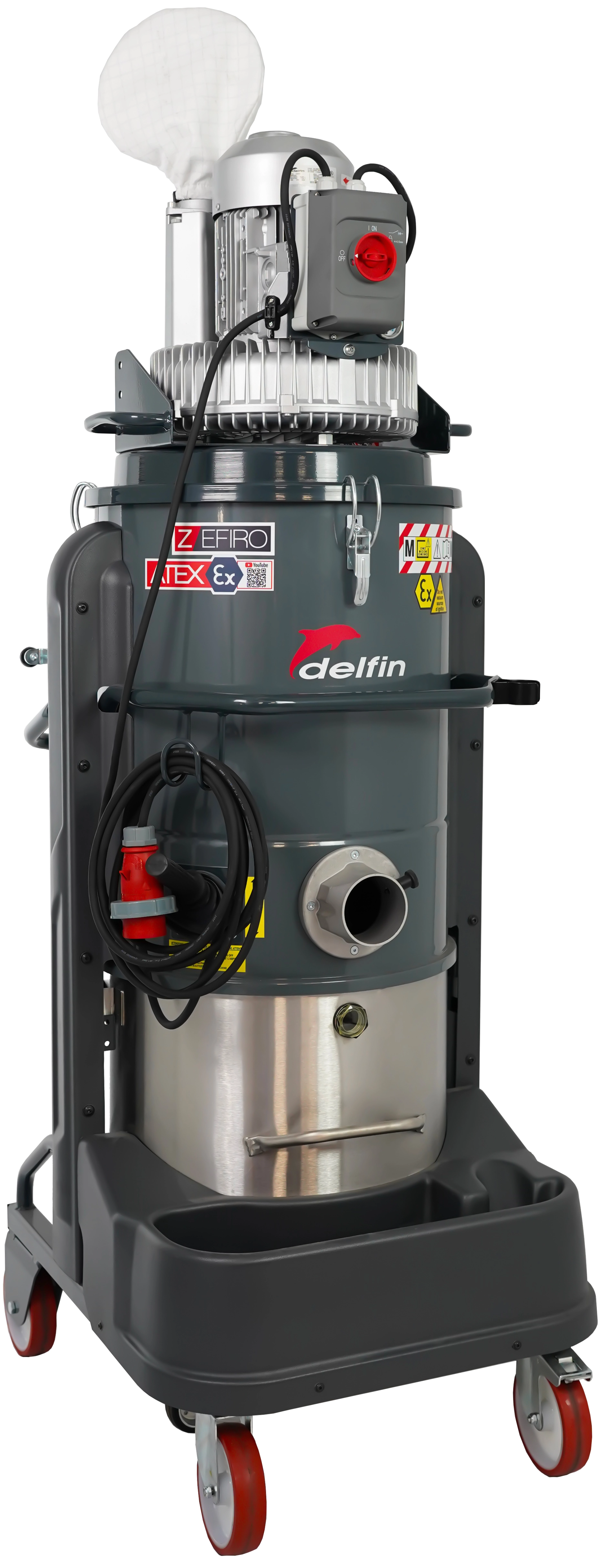 Delfin Zefiro 75 INERT &mdash; ATEX II 3D sidekanalsbl&aelig;ser-st&oslash;vsuger Zone 22
