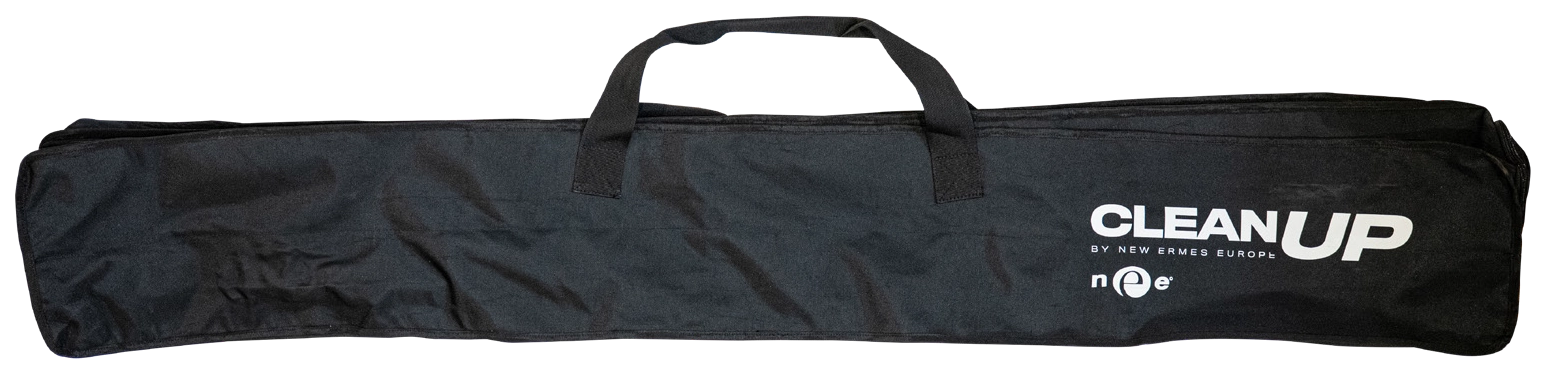 CleanUp storage bag in black nylon with CLEANUP by New Ermes Europe branding