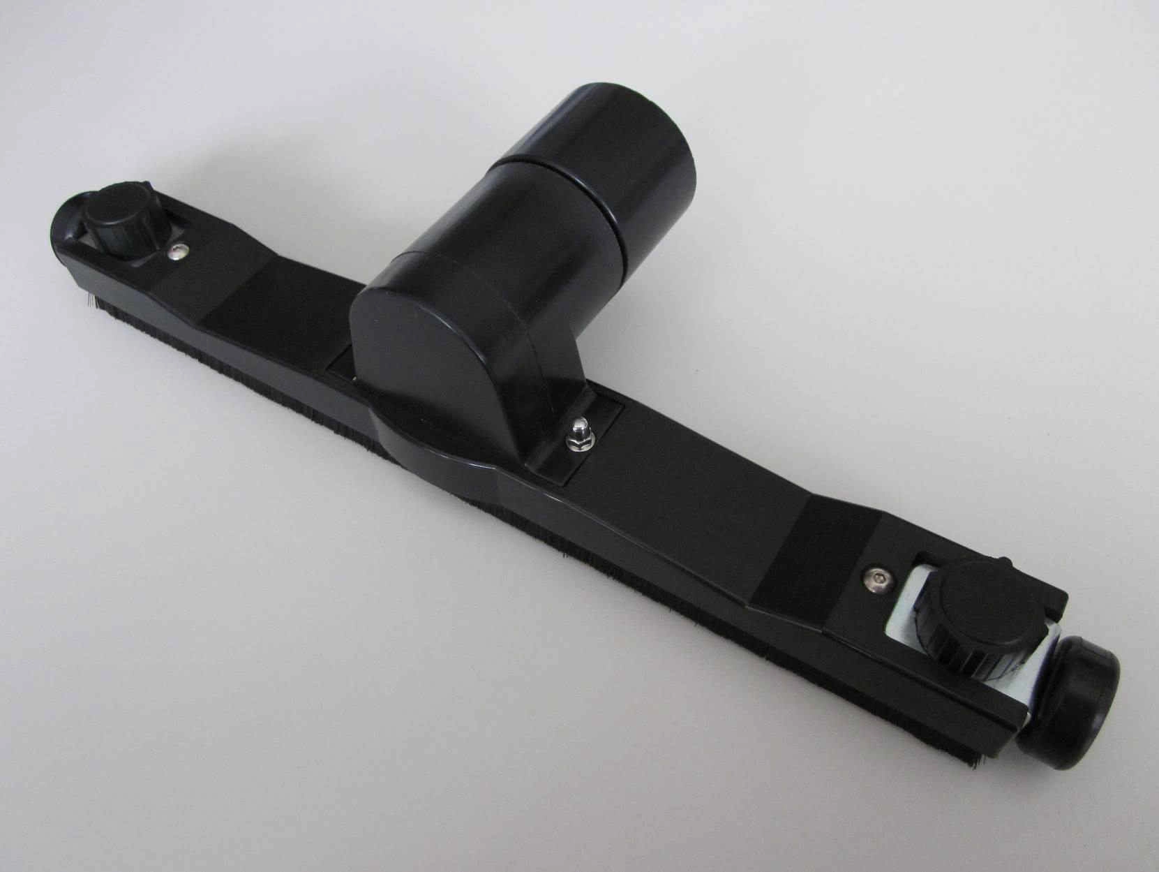 PROMETHEUS ATEX gulvmundstykke med swivel connector i antistatisk sort gummi og rustfrit stål til Zone 21 og Zone 22 – 400 mm bredde, 360° rotation