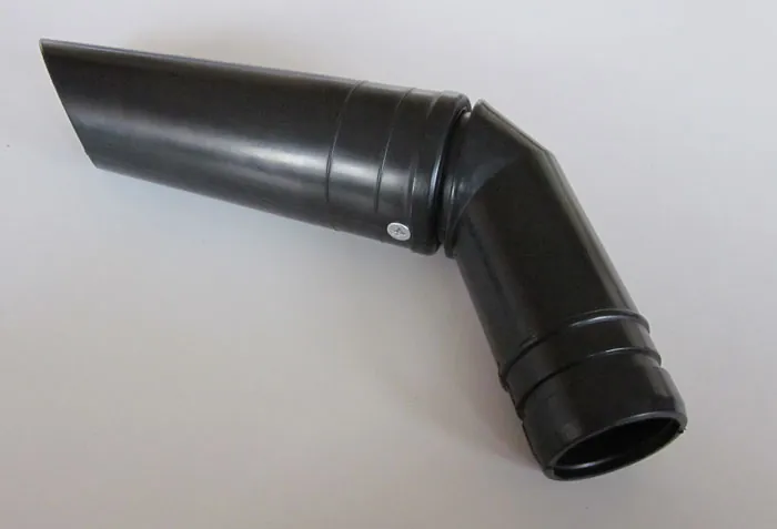 PT GUN antistatic pistol nozzle with 45 degree angled tip in black NBR for ATEX Zone 21 and Zone 22