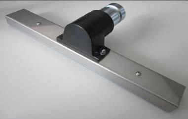 SIMPLICITY ATEX gulvmundstykke i antistatisk sort gummi og rustfrit stål til Zone 21 og Zone 22 – 300–400 mm bredde