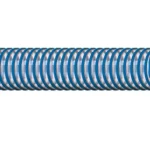 BAGGERMAN AIRFLEX®/PU/AS/FOOD i transparent udførelse med blå spiral og synlig kobbertråd.