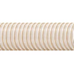 Transparent PVC-slange med ivory spiral og indstøbt kobbertråd.