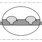 Tværsnit af BAGGERMAN NORPLAST® PVC-C 389 CORRUFLEX AS – viser PVC-spiral, kobbertråd og glat indre overflade.