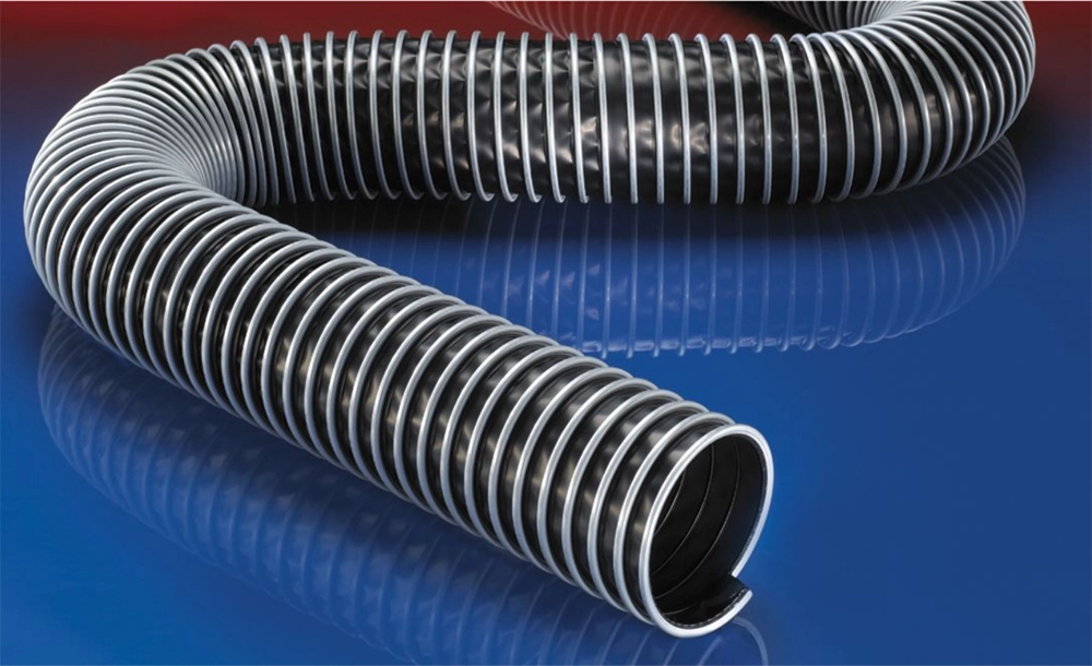 Elektrisk ledende PE ventilationsslange NORRES CP PE 457 EC til ATEX og industriventilation
