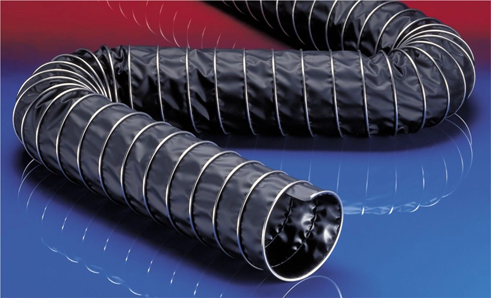 Antistatisk PVC ventilationsslange CP PVC 465 EC fra NORRES til ATEX og industriel udsugning