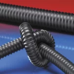 fleksibel sort antistatisk PUR-slange til industriel udsugning og ATEX zone 22