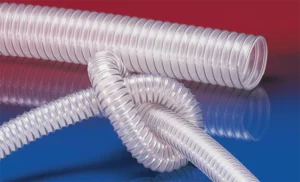 fleksibel transparent antistatisk PUR-slange til industri og ATEX-zoner