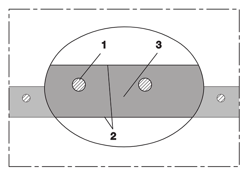 Tværsnit af NORRES BARDUC® PUR-INOX 382 FOOD-AS (XHD) – glat væg med rustfri spiral.