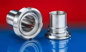 NORRES CONNECT ASEPTIC FITTING 249 – aseptisk fitting i rustfrit stål (AISI 316L) med DIN 11864-3 clamp og flangeadapter.