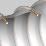 Transparent antistatisk PUR-slange med rustfri spiral.