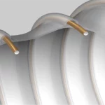 Snitbillede: Indvendig struktur af NORRES TIMBERDUC® PUR 531 AS (XLD) med fjederstålspiral og antistatisk Pre-PUR® væg.