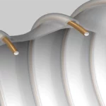 Indvendig struktur af slangen med fjederstålspiral og flammehæmmende PUR-væg.