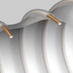 Transparent antistatisk PUR-slange med indlagt stålspiral.