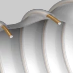 Transparent antistatisk PUR-slange med indlagt stålspiral.