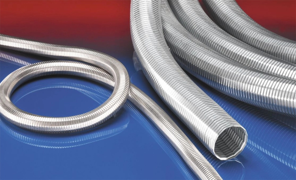 Rustfri, fleksibel INOX metalslange NORRES METAL HOSE INOX 376 – ATEX og industri