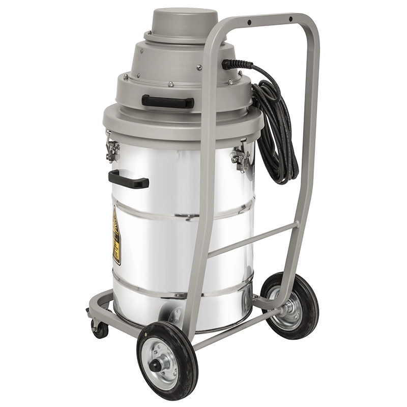 Produktfoto: Tiger-Vac C-10 EX (2+2W) – ATEX Zone 20/22 støvsuger med fire HEPA H14-filtre og 38 L rustfri beholder.