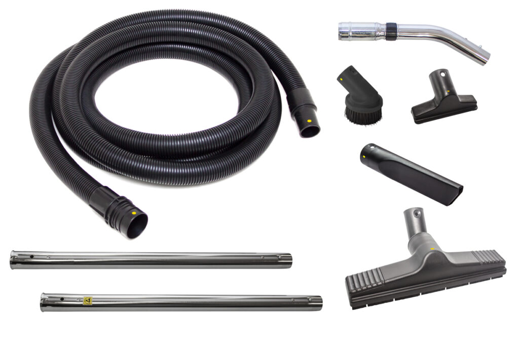 Tiger-Vac C-10 EX (4W) EU – ESD-sikkert ATEX-tilbehørssæt med slanger, rør og mundstykker.