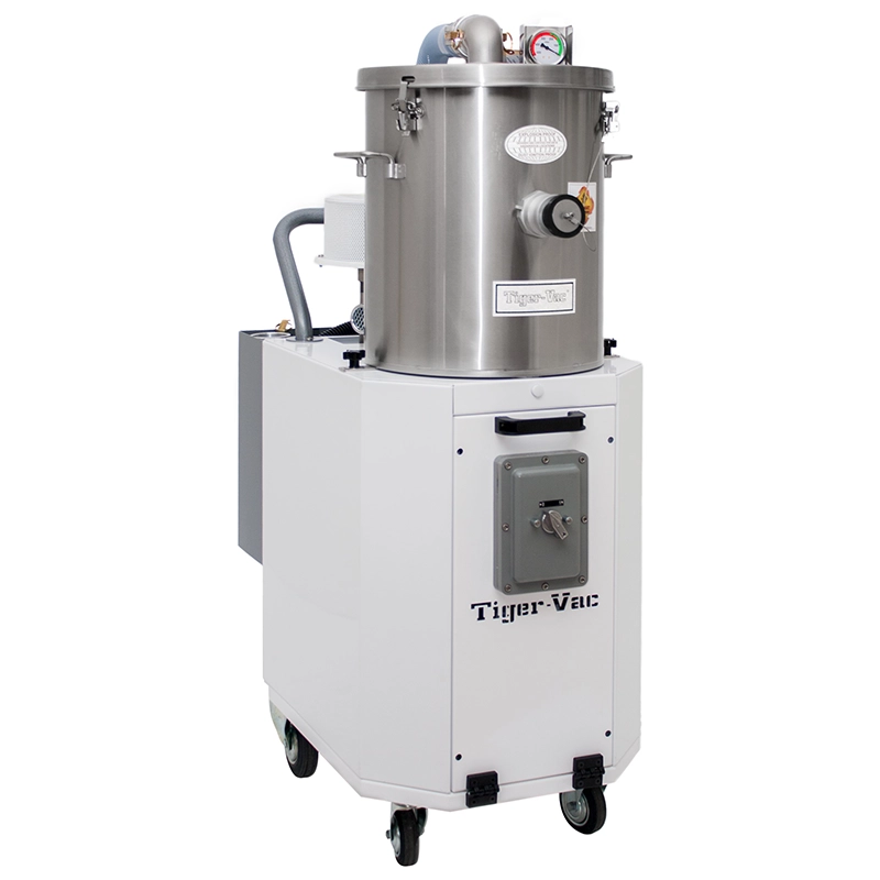 Tiger-Vac CD-230V EX CFB HEPA – ATEX/IECEx 1/2GD industristøvsuger med 50 L rustfri beholder.