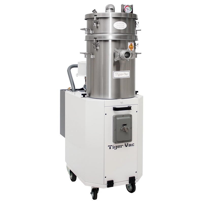 Tiger-Vac CD-230V EX MRPFT HEPA – ATEX/IECEx 1/2GD industristøvsuger med manuelt reverse purge-filterrensesystem.