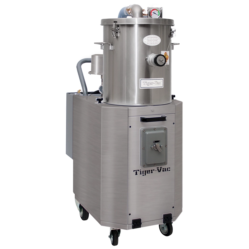 Tiger-Vac CD-230V EX (CFB) PHARMA – ATEX/IECEx 1/2GD farmaceutisk støvsuger i rustfrit stål med CFB-system og ULPA U15-filter.