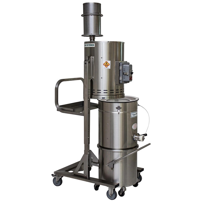 CD/EUR-36L EX DT (MFS) ULPA WITH SS CART – visning af komplet stålkonstruktion og vertikalt motortårn.