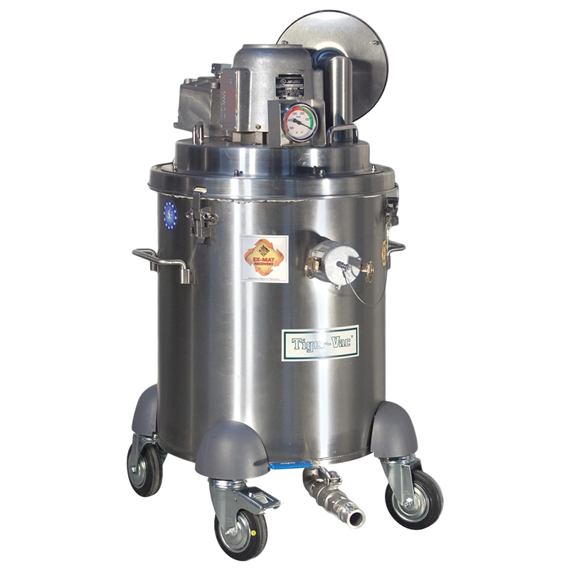 Tiger-Vac EXP1-10 (4W) BASE MODEL – ATEX 2GD støvsuger i rustfrit stål med 22,7 L beholder.
