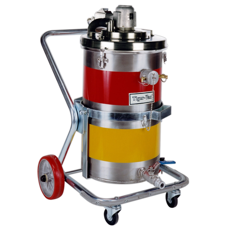 Tiger-Vac brændstofstøvsuger 25 gallon til ATEX Zone 1/21 – ESD-sikker og tredjepartscertificeret (2GD).