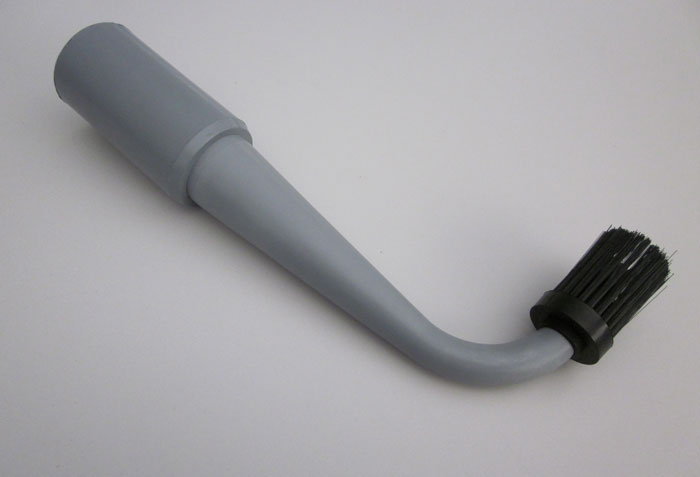 Gråt buet børstemundstykke DUSTY i Oil Proof Rubber til rengøring i svært tilgængelige områder