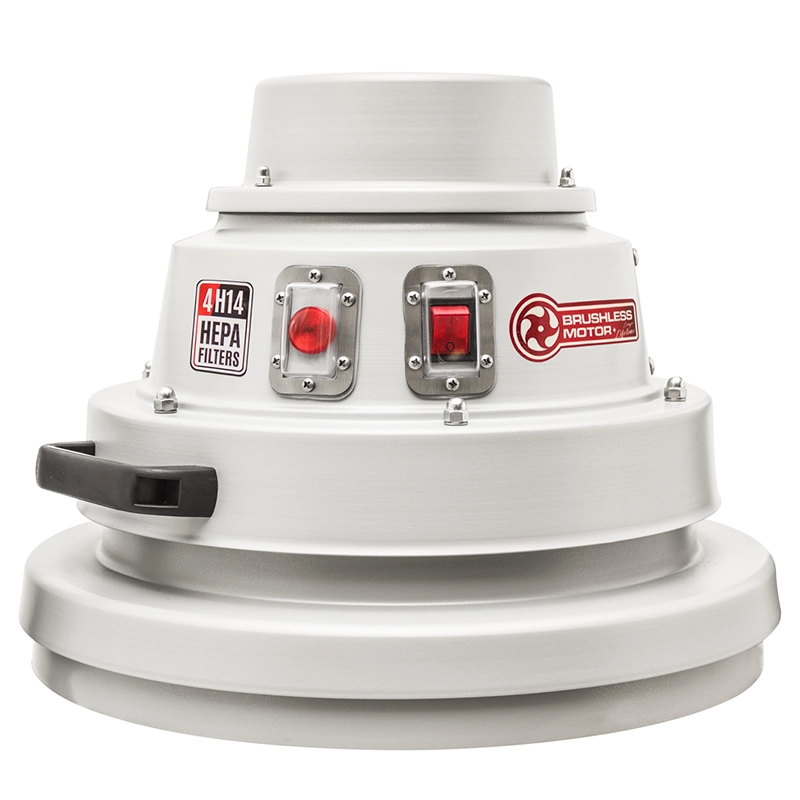 Brushless motorhoved til Tiger-Vac C-10 EX – lavtemperatur T85°C version med 4× H14 HEPA-filtre og antistatisk konstruktion