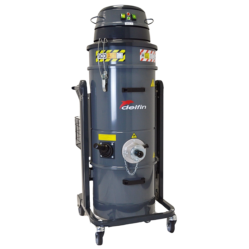 Delfin MTL 452 ACD – ACD-klassificeret industristøvsuger med HEPA H14-filter og 45 L rustfri beholder.