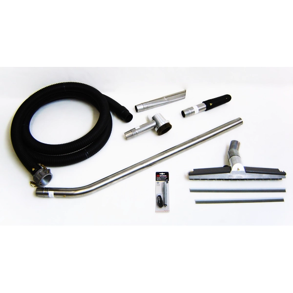 Komplet Ø50 mm statisk dissipativt tilbehørssæt til Tiger-Vac CD-55L med sugeslange, rør, gulvdyse og specialmundstykker.