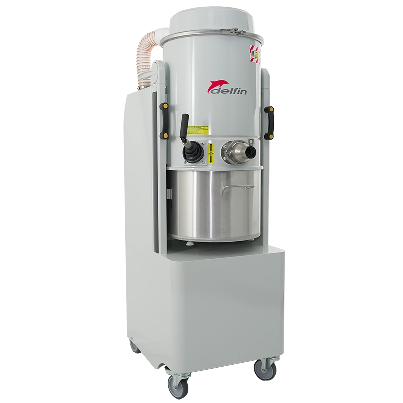 Delfin PHARMA 40.40 3D – H-klasse ATEX Zone 22 industristøvsuger med 4 kW sidekanalblæser til maskinmonteret udsugning og OEB 3–4 renrum