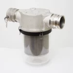 Antistatisk Reverse Purge filterpatron i aluminiseret spunbond-materiale til CD-10/7 EX – vist med og uden EX-skjørt.