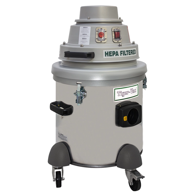 Tiger-Vac C-7 EX (4W) 1/3D – ATEX Zone 20/22 støvsuger med fire H14 HEPA-filtre og ESD-sikker konstruktion (77,5 cm høj).