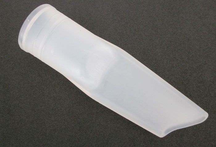 Fladt SHARK FOOD/FDA silikone-mundstykke i transparent hvid