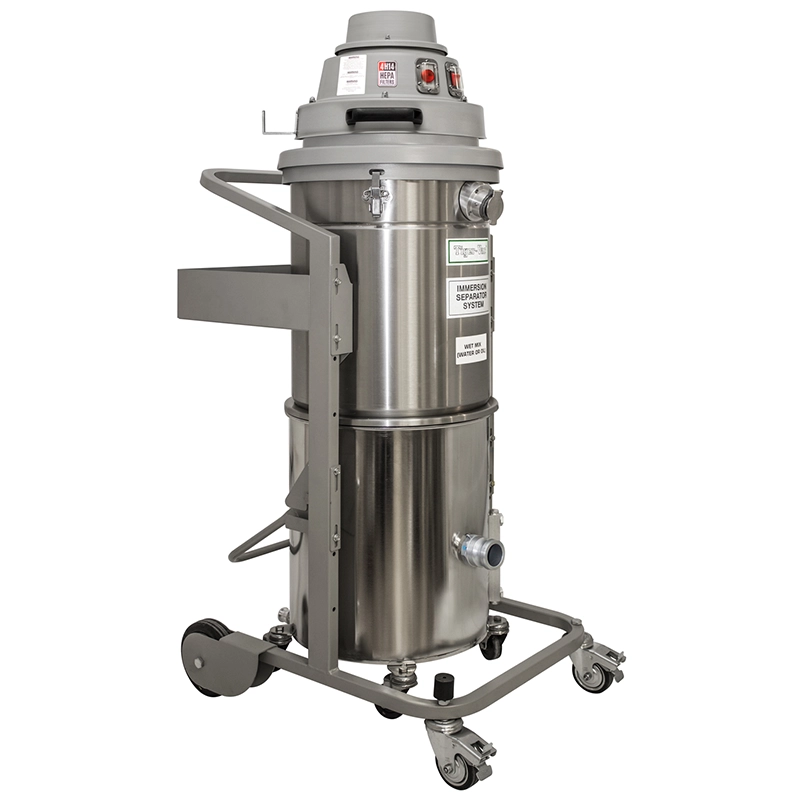 Tiger-Vac C-10 EX IT-40L inert støvsuger på rustfri vogn set fra siden