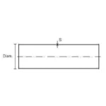 STPI rør målskitse med diameter og godstykkelse